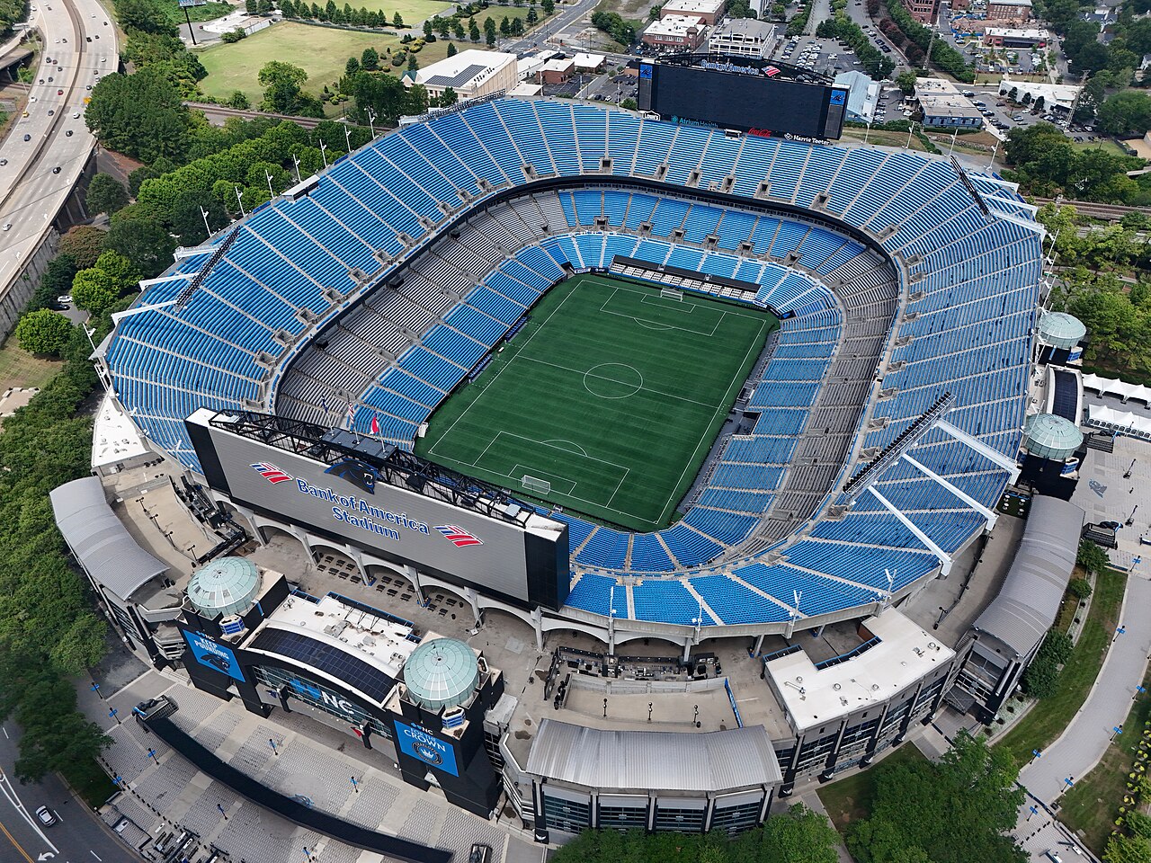 Bank of America Stadium at game day
