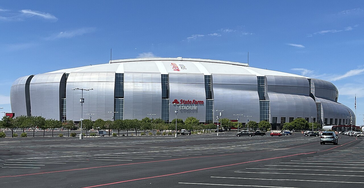 State Farm Stadium at game day