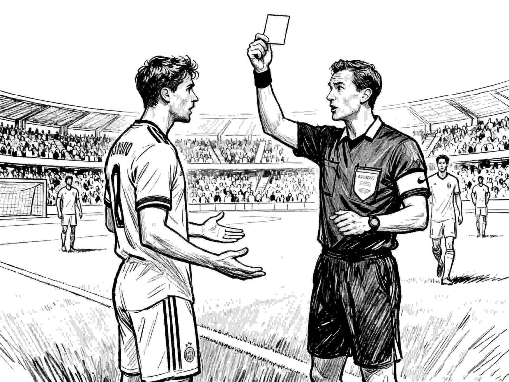 infractions that lead to yellow cards-dispute with the referee