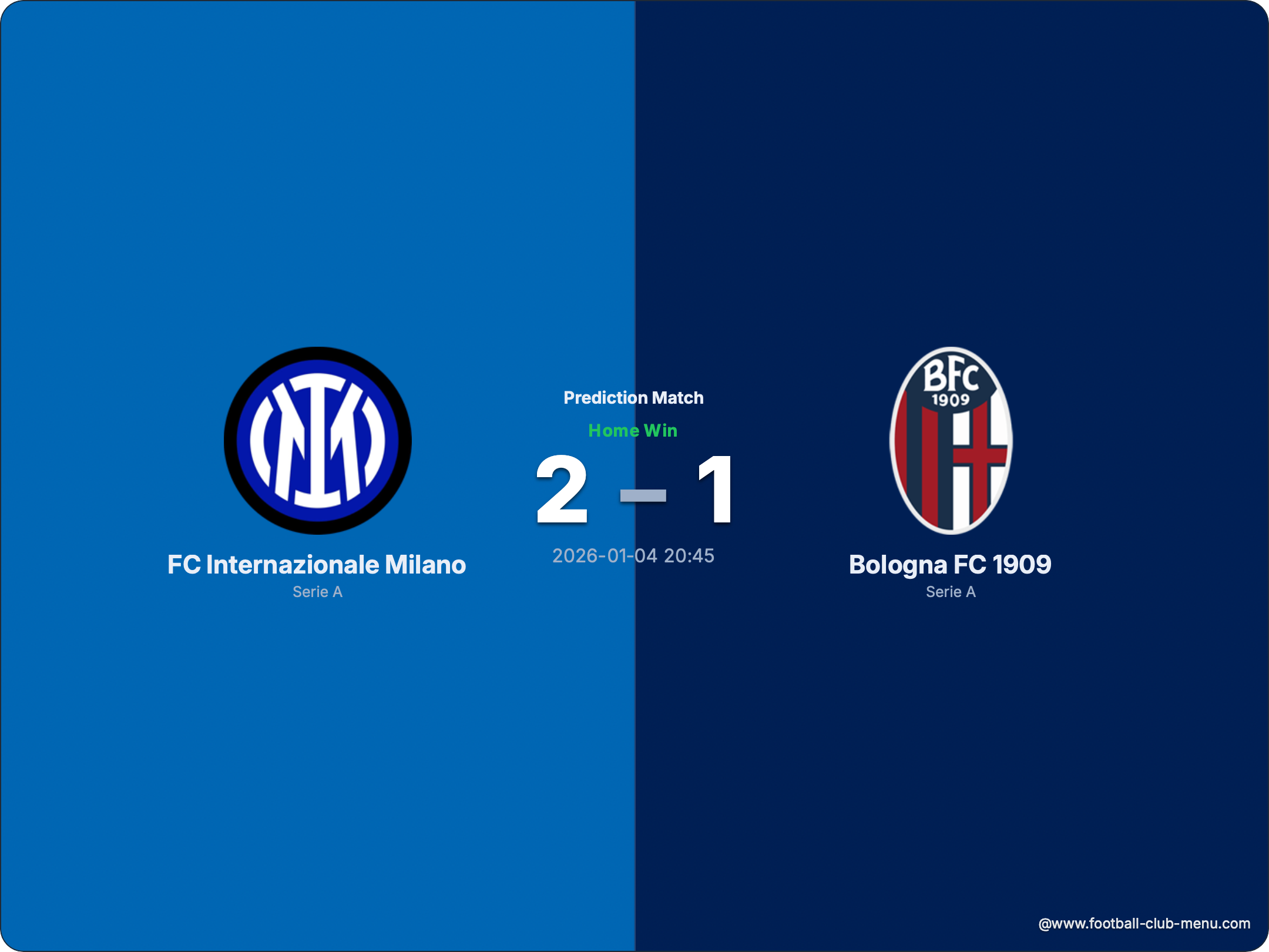 MATCH PREDICTION 2025–26 SERIE A – MATCHDAY 17 Inter VS Bologna